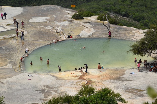 Natural sediment water pool, the water is cold
