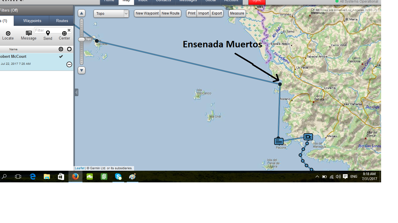 Ensenada Muertos map