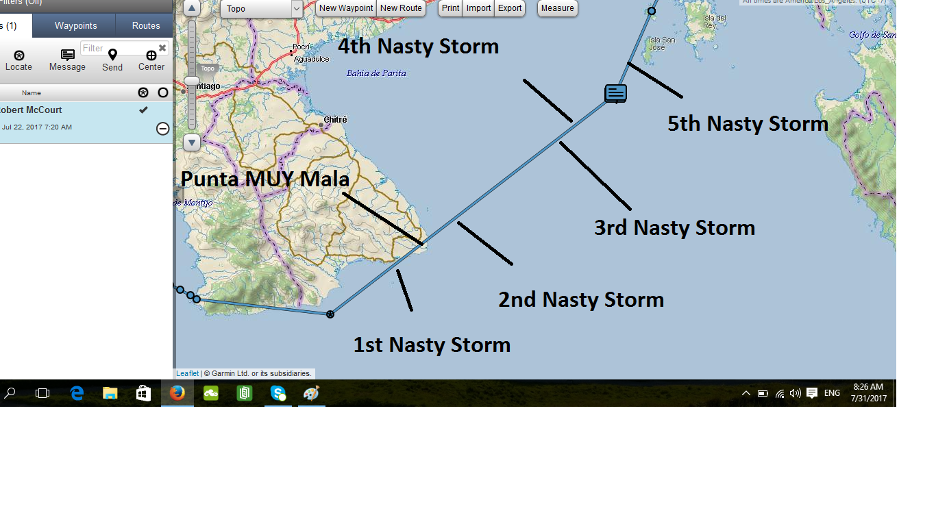 Nasty storms map