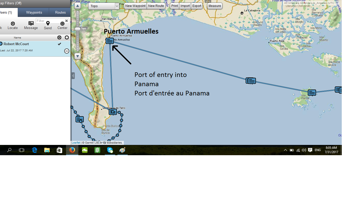 Puerto Armuelles map